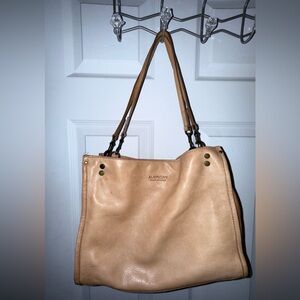 American Leather Co. Lenox Triple Entry Satchel in Tan